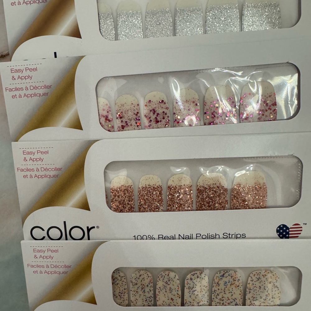 Color Street Glitter Overlays Pack of 4